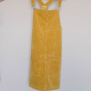 Mustard Yellow Corduroy Overall Dress by Altar'd State